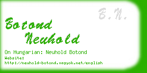 botond neuhold business card